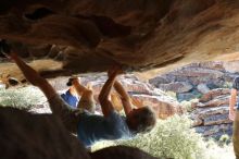 Bouldering in Hueco Tanks on 11/03/2018 with Blue Lizard Climbing and Yoga

Filename: SRM_20181103_1032310.jpg
Aperture: f/5.6
Shutter Speed: 1/320
Body: Canon EOS-1D Mark II
Lens: Canon EF 50mm f/1.8 II