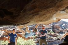 Bouldering in Hueco Tanks on 11/03/2018 with Blue Lizard Climbing and Yoga

Filename: SRM_20181103_1034330.jpg
Aperture: f/5.6
Shutter Speed: 1/500
Body: Canon EOS-1D Mark II
Lens: Canon EF 50mm f/1.8 II