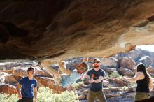 Bouldering in Hueco Tanks on 11/03/2018 with Blue Lizard Climbing and Yoga

Filename: SRM_20181103_1034340.jpg
Aperture: f/5.6
Shutter Speed: 1/500
Body: Canon EOS-1D Mark II
Lens: Canon EF 50mm f/1.8 II