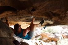 Bouldering in Hueco Tanks on 11/03/2018 with Blue Lizard Climbing and Yoga

Filename: SRM_20181103_1036510.jpg
Aperture: f/5.6
Shutter Speed: 1/250
Body: Canon EOS-1D Mark II
Lens: Canon EF 50mm f/1.8 II