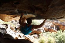 Bouldering in Hueco Tanks on 11/03/2018 with Blue Lizard Climbing and Yoga

Filename: SRM_20181103_1036590.jpg
Aperture: f/5.6
Shutter Speed: 1/500
Body: Canon EOS-1D Mark II
Lens: Canon EF 50mm f/1.8 II