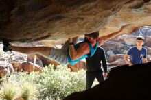 Bouldering in Hueco Tanks on 11/03/2018 with Blue Lizard Climbing and Yoga

Filename: SRM_20181103_1037180.jpg
Aperture: f/5.6
Shutter Speed: 1/500
Body: Canon EOS-1D Mark II
Lens: Canon EF 50mm f/1.8 II