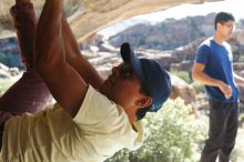 Bouldering in Hueco Tanks on 11/03/2018 with Blue Lizard Climbing and Yoga

Filename: SRM_20181103_1039130.jpg
Aperture: f/5.6
Shutter Speed: 1/500
Body: Canon EOS-1D Mark II
Lens: Canon EF 50mm f/1.8 II