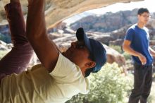 Bouldering in Hueco Tanks on 11/03/2018 with Blue Lizard Climbing and Yoga

Filename: SRM_20181103_1039131.jpg
Aperture: f/5.6
Shutter Speed: 1/640
Body: Canon EOS-1D Mark II
Lens: Canon EF 50mm f/1.8 II