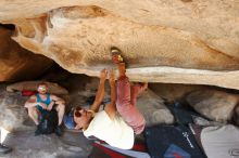 Bouldering in Hueco Tanks on 11/03/2018 with Blue Lizard Climbing and Yoga

Filename: SRM_20181103_1046420.jpg
Aperture: f/5.6
Shutter Speed: 1/400
Body: Canon EOS-1D Mark II
Lens: Canon EF 16-35mm f/2.8 L