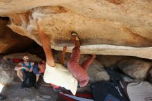 Bouldering in Hueco Tanks on 11/03/2018 with Blue Lizard Climbing and Yoga

Filename: SRM_20181103_1046431.jpg
Aperture: f/5.6
Shutter Speed: 1/500
Body: Canon EOS-1D Mark II
Lens: Canon EF 16-35mm f/2.8 L