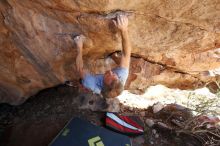 Bouldering in Hueco Tanks on 11/03/2018 with Blue Lizard Climbing and Yoga

Filename: SRM_20181103_1134020.jpg
Aperture: f/5.6
Shutter Speed: 1/320
Body: Canon EOS-1D Mark II
Lens: Canon EF 16-35mm f/2.8 L