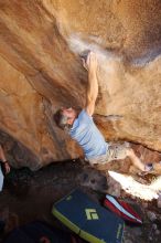 Bouldering in Hueco Tanks on 11/03/2018 with Blue Lizard Climbing and Yoga

Filename: SRM_20181103_1134141.jpg
Aperture: f/5.6
Shutter Speed: 1/320
Body: Canon EOS-1D Mark II
Lens: Canon EF 16-35mm f/2.8 L