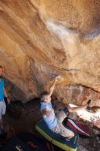 Bouldering in Hueco Tanks on 11/03/2018 with Blue Lizard Climbing and Yoga

Filename: SRM_20181103_1134144.jpg
Aperture: f/5.6
Shutter Speed: 1/320
Body: Canon EOS-1D Mark II
Lens: Canon EF 16-35mm f/2.8 L