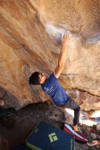 Bouldering in Hueco Tanks on 11/03/2018 with Blue Lizard Climbing and Yoga

Filename: SRM_20181103_1134511.jpg
Aperture: f/5.6
Shutter Speed: 1/250
Body: Canon EOS-1D Mark II
Lens: Canon EF 16-35mm f/2.8 L