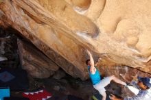 Bouldering in Hueco Tanks on 11/03/2018 with Blue Lizard Climbing and Yoga

Filename: SRM_20181103_1141232.jpg
Aperture: f/5.6
Shutter Speed: 1/400
Body: Canon EOS-1D Mark II
Lens: Canon EF 16-35mm f/2.8 L