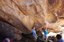 Bouldering in Hueco Tanks on 11/03/2018 with Blue Lizard Climbing and Yoga

Filename: SRM_20181103_1148131.jpg
Aperture: f/5.6
Shutter Speed: 1/320
Body: Canon EOS-1D Mark II
Lens: Canon EF 16-35mm f/2.8 L