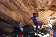 Bouldering in Hueco Tanks on 11/03/2018 with Blue Lizard Climbing and Yoga

Filename: SRM_20181103_1149190.jpg
Aperture: f/5.6
Shutter Speed: 1/400
Body: Canon EOS-1D Mark II
Lens: Canon EF 16-35mm f/2.8 L