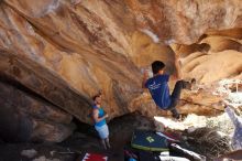 Bouldering in Hueco Tanks on 11/03/2018 with Blue Lizard Climbing and Yoga

Filename: SRM_20181103_1149191.jpg
Aperture: f/5.6
Shutter Speed: 1/400
Body: Canon EOS-1D Mark II
Lens: Canon EF 16-35mm f/2.8 L