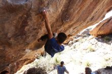 Bouldering in Hueco Tanks on 11/03/2018 with Blue Lizard Climbing and Yoga

Filename: SRM_20181103_1149370.jpg
Aperture: f/5.6
Shutter Speed: 1/500
Body: Canon EOS-1D Mark II
Lens: Canon EF 16-35mm f/2.8 L