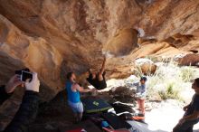 Bouldering in Hueco Tanks on 11/03/2018 with Blue Lizard Climbing and Yoga

Filename: SRM_20181103_1150301.jpg
Aperture: f/5.6
Shutter Speed: 1/500
Body: Canon EOS-1D Mark II
Lens: Canon EF 16-35mm f/2.8 L