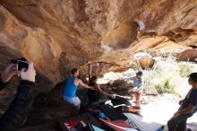 Bouldering in Hueco Tanks on 11/03/2018 with Blue Lizard Climbing and Yoga

Filename: SRM_20181103_1150303.jpg
Aperture: f/5.6
Shutter Speed: 1/500
Body: Canon EOS-1D Mark II
Lens: Canon EF 16-35mm f/2.8 L