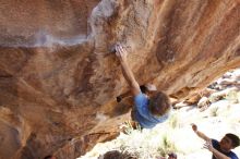 Bouldering in Hueco Tanks on 11/03/2018 with Blue Lizard Climbing and Yoga

Filename: SRM_20181103_1155270.jpg
Aperture: f/5.6
Shutter Speed: 1/400
Body: Canon EOS-1D Mark II
Lens: Canon EF 16-35mm f/2.8 L