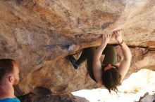 Bouldering in Hueco Tanks on 11/03/2018 with Blue Lizard Climbing and Yoga

Filename: SRM_20181103_1157510.jpg
Aperture: f/4.0
Shutter Speed: 1/400
Body: Canon EOS-1D Mark II
Lens: Canon EF 50mm f/1.8 II