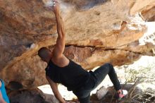 Bouldering in Hueco Tanks on 11/03/2018 with Blue Lizard Climbing and Yoga

Filename: SRM_20181103_1200120.jpg
Aperture: f/4.0
Shutter Speed: 1/400
Body: Canon EOS-1D Mark II
Lens: Canon EF 50mm f/1.8 II