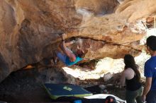 Bouldering in Hueco Tanks on 11/03/2018 with Blue Lizard Climbing and Yoga

Filename: SRM_20181103_1201480.jpg
Aperture: f/4.0
Shutter Speed: 1/500
Body: Canon EOS-1D Mark II
Lens: Canon EF 50mm f/1.8 II