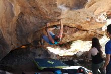 Bouldering in Hueco Tanks on 11/03/2018 with Blue Lizard Climbing and Yoga

Filename: SRM_20181103_1201490.jpg
Aperture: f/4.0
Shutter Speed: 1/500
Body: Canon EOS-1D Mark II
Lens: Canon EF 50mm f/1.8 II