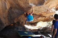 Bouldering in Hueco Tanks on 11/03/2018 with Blue Lizard Climbing and Yoga

Filename: SRM_20181103_1201580.jpg
Aperture: f/4.0
Shutter Speed: 1/500
Body: Canon EOS-1D Mark II
Lens: Canon EF 50mm f/1.8 II
