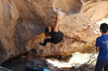 Bouldering in Hueco Tanks on 11/03/2018 with Blue Lizard Climbing and Yoga

Filename: SRM_20181103_1202270.jpg
Aperture: f/4.0
Shutter Speed: 1/400
Body: Canon EOS-1D Mark II
Lens: Canon EF 50mm f/1.8 II