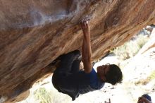 Bouldering in Hueco Tanks on 11/03/2018 with Blue Lizard Climbing and Yoga

Filename: SRM_20181103_1204010.jpg
Aperture: f/4.0
Shutter Speed: 1/800
Body: Canon EOS-1D Mark II
Lens: Canon EF 50mm f/1.8 II