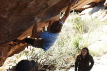 Bouldering in Hueco Tanks on 11/03/2018 with Blue Lizard Climbing and Yoga

Filename: SRM_20181103_1212310.jpg
Aperture: f/4.0
Shutter Speed: 1/1250
Body: Canon EOS-1D Mark II
Lens: Canon EF 50mm f/1.8 II