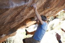 Bouldering in Hueco Tanks on 11/03/2018 with Blue Lizard Climbing and Yoga

Filename: SRM_20181103_1212590.jpg
Aperture: f/2.0
Shutter Speed: 1/2500
Body: Canon EOS-1D Mark II
Lens: Canon EF 50mm f/1.8 II