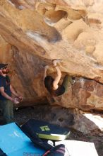 Bouldering in Hueco Tanks on 11/03/2018 with Blue Lizard Climbing and Yoga

Filename: SRM_20181103_1217120.jpg
Aperture: f/4.0
Shutter Speed: 1/500
Body: Canon EOS-1D Mark II
Lens: Canon EF 50mm f/1.8 II