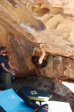Bouldering in Hueco Tanks on 11/03/2018 with Blue Lizard Climbing and Yoga

Filename: SRM_20181103_1217121.jpg
Aperture: f/4.0
Shutter Speed: 1/500
Body: Canon EOS-1D Mark II
Lens: Canon EF 50mm f/1.8 II