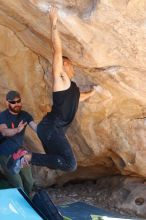 Bouldering in Hueco Tanks on 11/03/2018 with Blue Lizard Climbing and Yoga

Filename: SRM_20181103_1222470.jpg
Aperture: f/4.0
Shutter Speed: 1/250
Body: Canon EOS-1D Mark II
Lens: Canon EF 50mm f/1.8 II