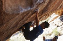 Bouldering in Hueco Tanks on 11/03/2018 with Blue Lizard Climbing and Yoga

Filename: SRM_20181103_1224550.jpg
Aperture: f/4.0
Shutter Speed: 1/800
Body: Canon EOS-1D Mark II
Lens: Canon EF 50mm f/1.8 II