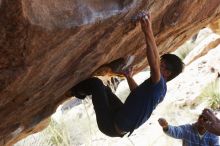 Bouldering in Hueco Tanks on 11/03/2018 with Blue Lizard Climbing and Yoga

Filename: SRM_20181103_1225020.jpg
Aperture: f/4.0
Shutter Speed: 1/1000
Body: Canon EOS-1D Mark II
Lens: Canon EF 50mm f/1.8 II