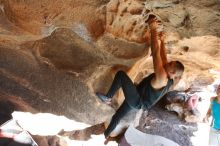 Bouldering in Hueco Tanks on 11/03/2018 with Blue Lizard Climbing and Yoga

Filename: SRM_20181103_1429080.jpg
Aperture: f/5.6
Shutter Speed: 1/200
Body: Canon EOS-1D Mark II
Lens: Canon EF 16-35mm f/2.8 L