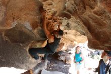 Bouldering in Hueco Tanks on 11/03/2018 with Blue Lizard Climbing and Yoga

Filename: SRM_20181103_1429210.jpg
Aperture: f/5.6
Shutter Speed: 1/250
Body: Canon EOS-1D Mark II
Lens: Canon EF 16-35mm f/2.8 L