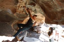 Bouldering in Hueco Tanks on 11/03/2018 with Blue Lizard Climbing and Yoga

Filename: SRM_20181103_1431140.jpg
Aperture: f/5.6
Shutter Speed: 1/320
Body: Canon EOS-1D Mark II
Lens: Canon EF 16-35mm f/2.8 L