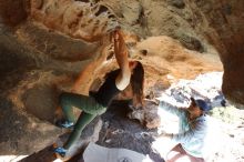 Bouldering in Hueco Tanks on 11/03/2018 with Blue Lizard Climbing and Yoga

Filename: SRM_20181103_1432360.jpg
Aperture: f/5.6
Shutter Speed: 1/320
Body: Canon EOS-1D Mark II
Lens: Canon EF 16-35mm f/2.8 L