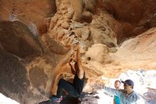 Bouldering in Hueco Tanks on 11/03/2018 with Blue Lizard Climbing and Yoga

Filename: SRM_20181103_1434050.jpg
Aperture: f/5.6
Shutter Speed: 1/250
Body: Canon EOS-1D Mark II
Lens: Canon EF 16-35mm f/2.8 L