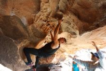 Bouldering in Hueco Tanks on 11/03/2018 with Blue Lizard Climbing and Yoga

Filename: SRM_20181103_1434230.jpg
Aperture: f/5.6
Shutter Speed: 1/200
Body: Canon EOS-1D Mark II
Lens: Canon EF 16-35mm f/2.8 L
