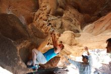 Bouldering in Hueco Tanks on 11/03/2018 with Blue Lizard Climbing and Yoga

Filename: SRM_20181103_1435060.jpg
Aperture: f/5.6
Shutter Speed: 1/250
Body: Canon EOS-1D Mark II
Lens: Canon EF 16-35mm f/2.8 L