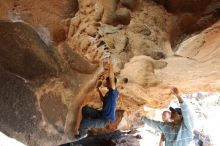 Bouldering in Hueco Tanks on 11/03/2018 with Blue Lizard Climbing and Yoga

Filename: SRM_20181103_1435360.jpg
Aperture: f/5.6
Shutter Speed: 1/250
Body: Canon EOS-1D Mark II
Lens: Canon EF 16-35mm f/2.8 L