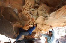 Bouldering in Hueco Tanks on 11/03/2018 with Blue Lizard Climbing and Yoga

Filename: SRM_20181103_1435380.jpg
Aperture: f/5.6
Shutter Speed: 1/250
Body: Canon EOS-1D Mark II
Lens: Canon EF 16-35mm f/2.8 L