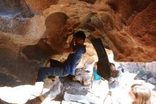 Bouldering in Hueco Tanks on 11/03/2018 with Blue Lizard Climbing and Yoga

Filename: SRM_20181103_1443550.jpg
Aperture: f/5.6
Shutter Speed: 1/200
Body: Canon EOS-1D Mark II
Lens: Canon EF 16-35mm f/2.8 L