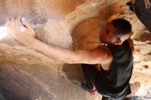 Bouldering in Hueco Tanks on 11/03/2018 with Blue Lizard Climbing and Yoga

Filename: SRM_20181103_1448590.jpg
Aperture: f/4.0
Shutter Speed: 1/160
Body: Canon EOS-1D Mark II
Lens: Canon EF 16-35mm f/2.8 L