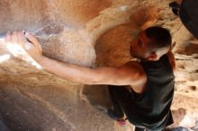 Bouldering in Hueco Tanks on 11/03/2018 with Blue Lizard Climbing and Yoga

Filename: SRM_20181103_1448591.jpg
Aperture: f/4.0
Shutter Speed: 1/200
Body: Canon EOS-1D Mark II
Lens: Canon EF 16-35mm f/2.8 L