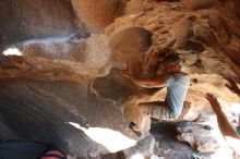 Bouldering in Hueco Tanks on 11/03/2018 with Blue Lizard Climbing and Yoga

Filename: SRM_20181103_1458181.jpg
Aperture: f/4.0
Shutter Speed: 1/320
Body: Canon EOS-1D Mark II
Lens: Canon EF 16-35mm f/2.8 L