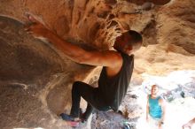 Bouldering in Hueco Tanks on 11/03/2018 with Blue Lizard Climbing and Yoga

Filename: SRM_20181103_1459201.jpg
Aperture: f/4.0
Shutter Speed: 1/320
Body: Canon EOS-1D Mark II
Lens: Canon EF 16-35mm f/2.8 L